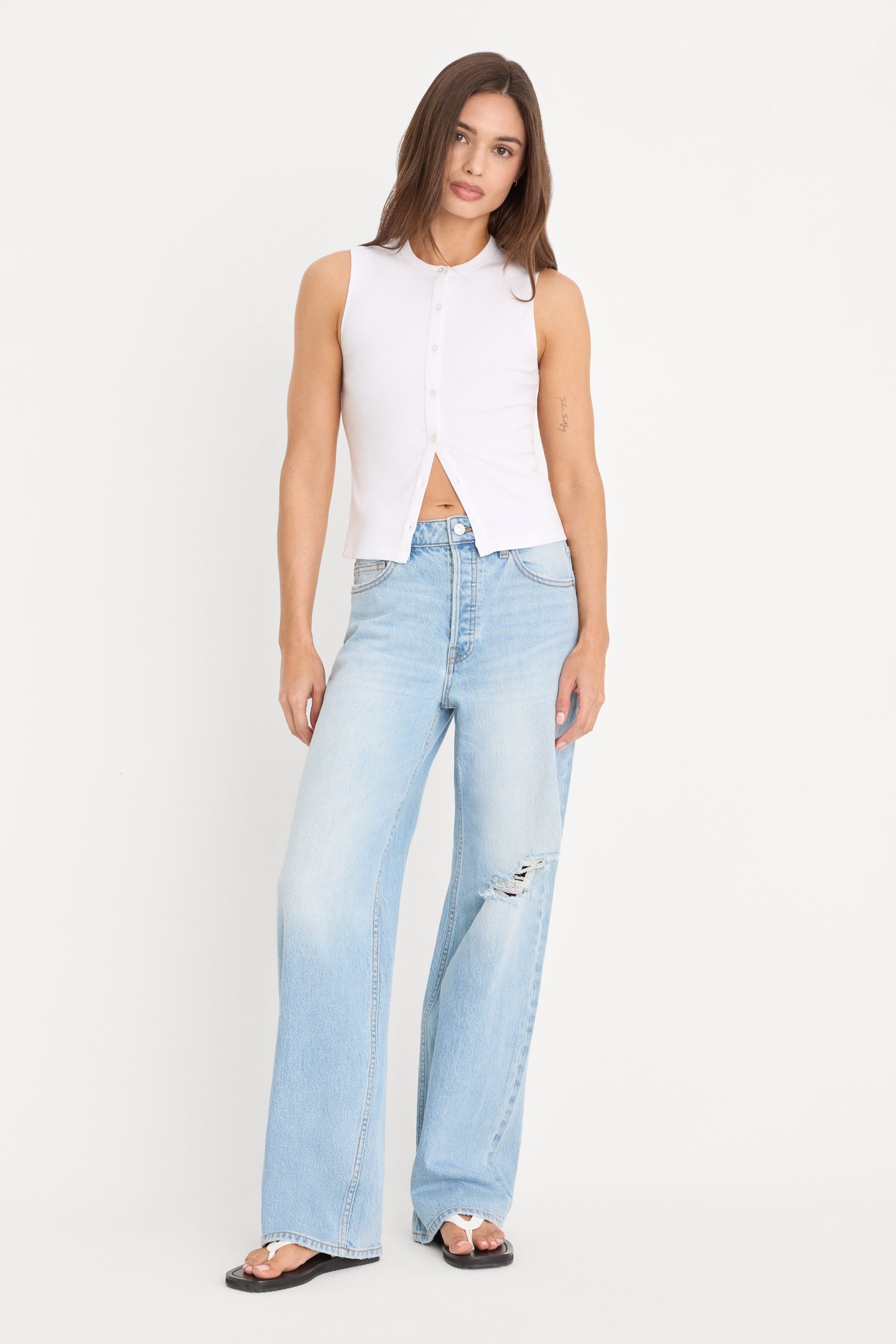THE RIB SPLAY TOP | WHITE - Image 4