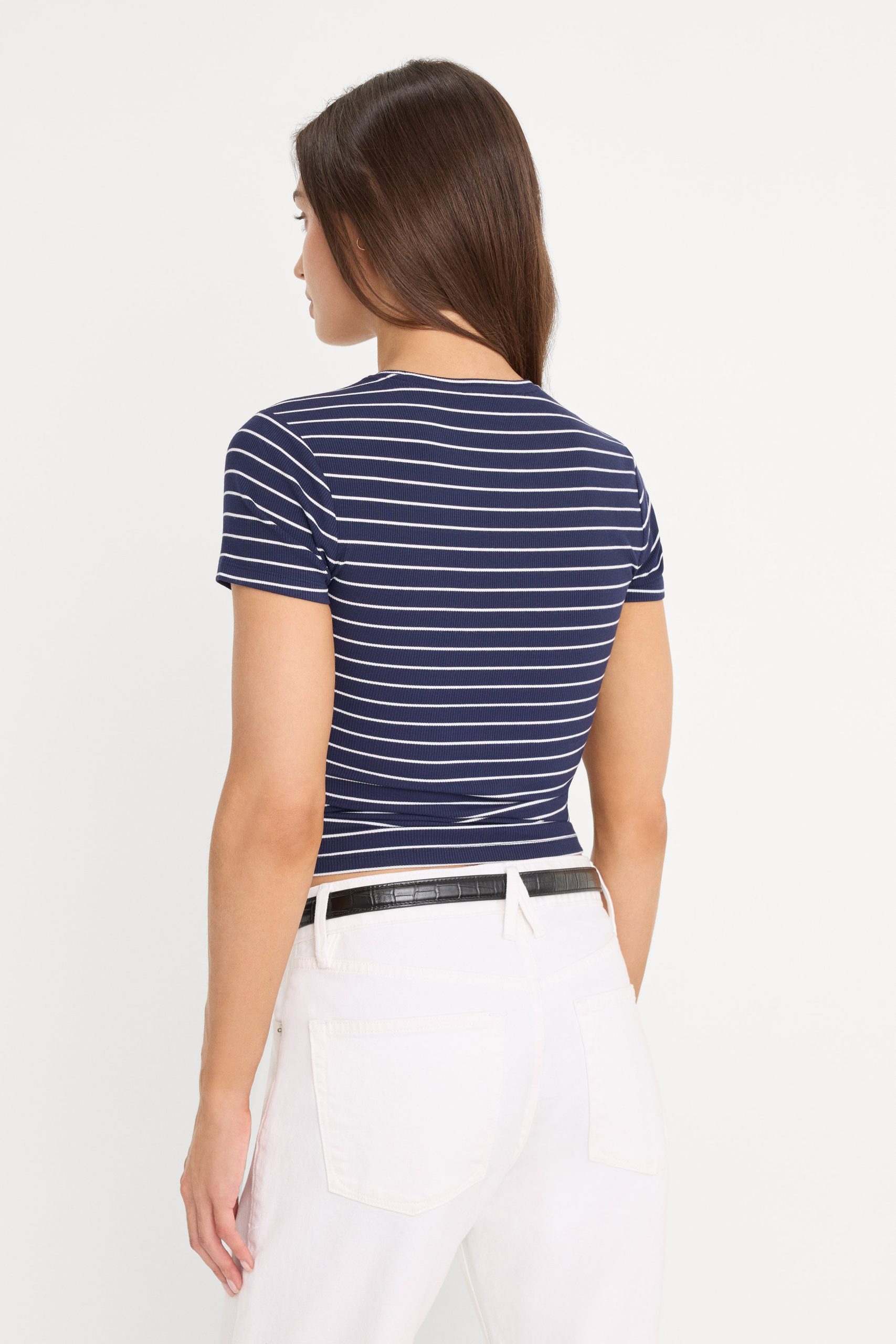 THE RIB BABY TEE | SIMPLE STRIPE HORIZON INK - Image 5