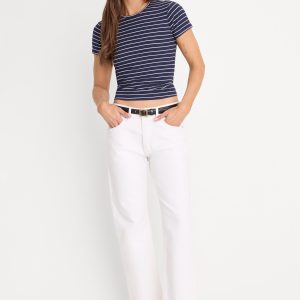 VINTAGE STRAIGHT ANKLE JEANS | WHITE001