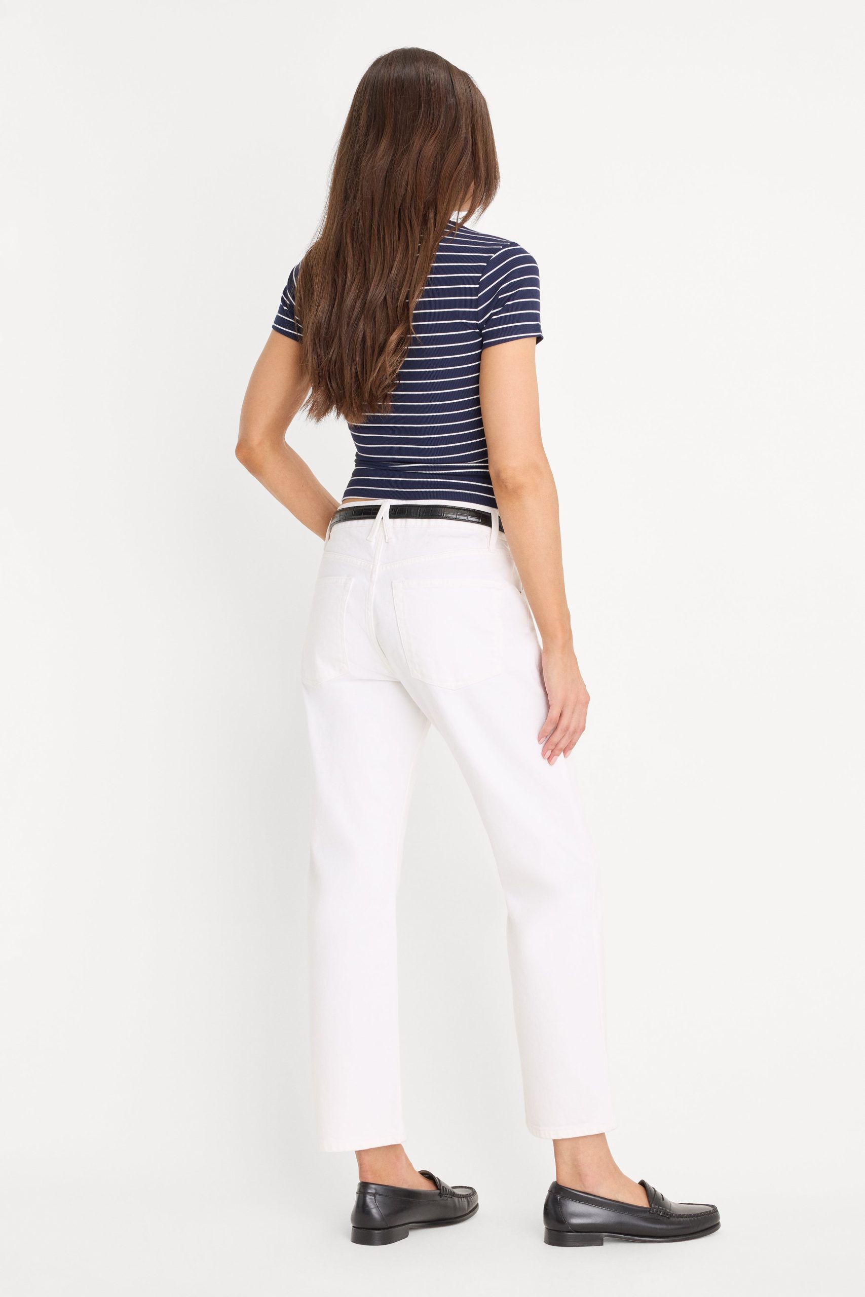 VINTAGE STRAIGHT ANKLE JEANS | WHITE001 - Image 4