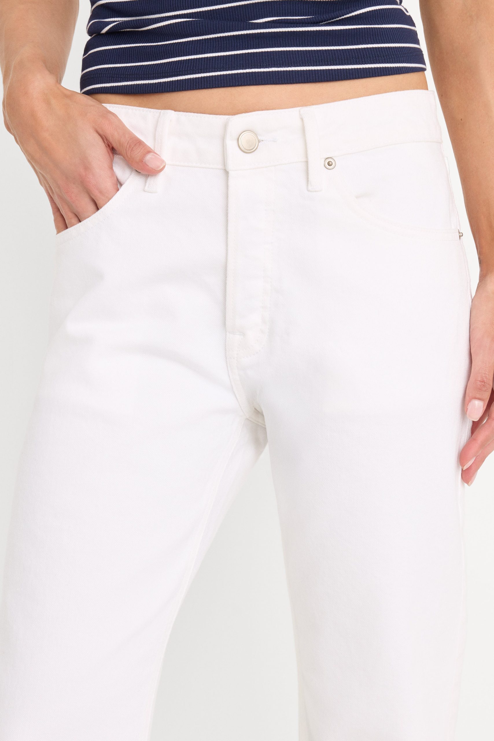 VINTAGE STRAIGHT ANKLE JEANS | WHITE001 - Image 5