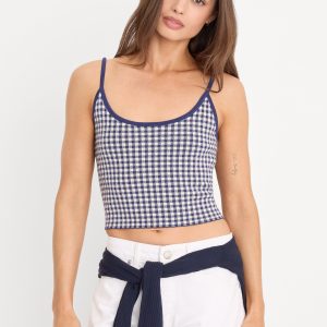 THE KEEPSAKE TANK | NAVY GINGHAM