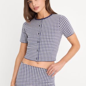 THE KEEPSAKE CARDIGAN | NAVY GINGHAM