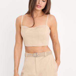 THE BUSTIER TOP | LIGHT TAUPE