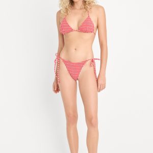 THE STRING BIKINI BOTTOM | POP GINGHAM LARGE
