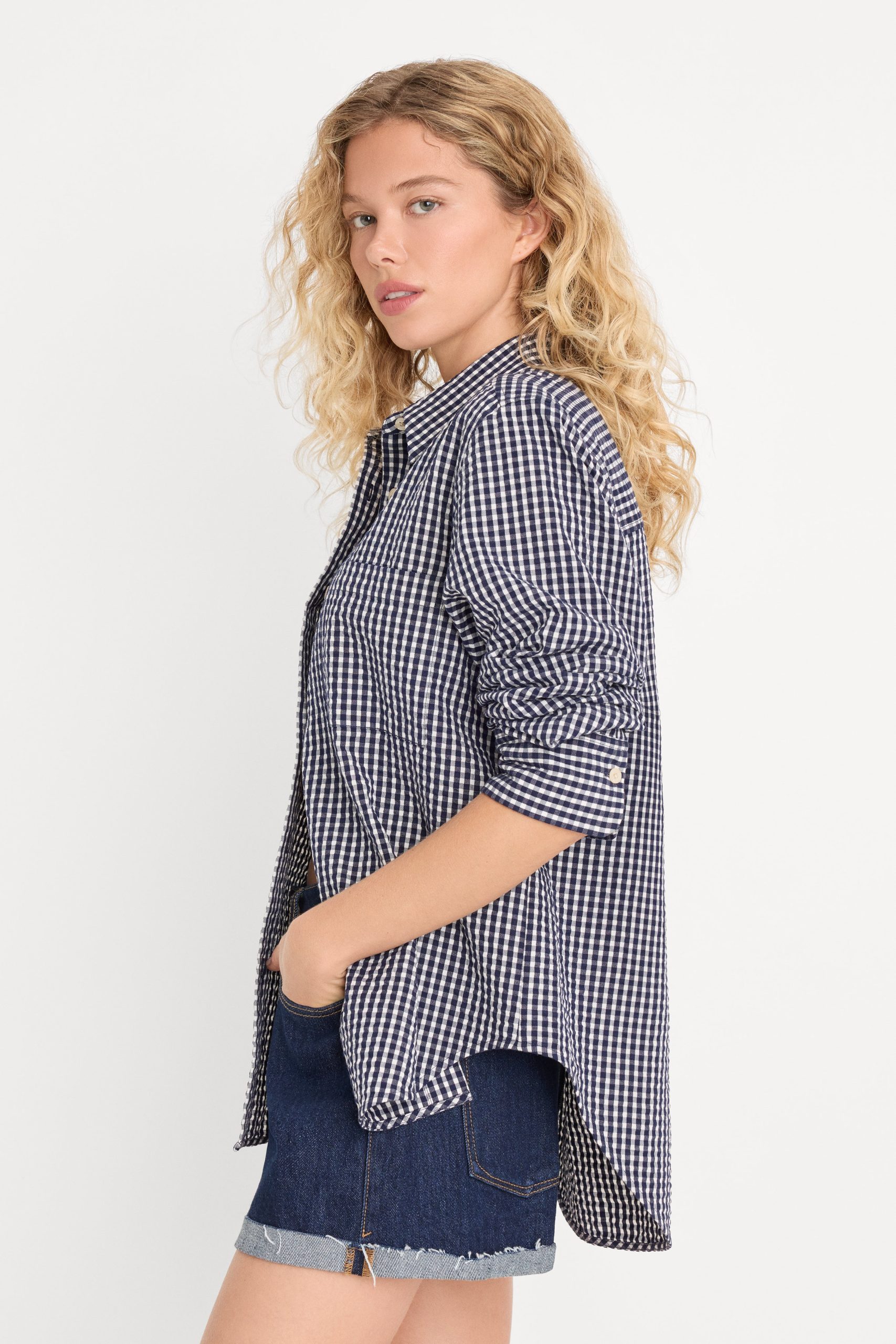 THE SEERSUCKER SHIRT | HORIZON GINGHAM SMALL - Image 2