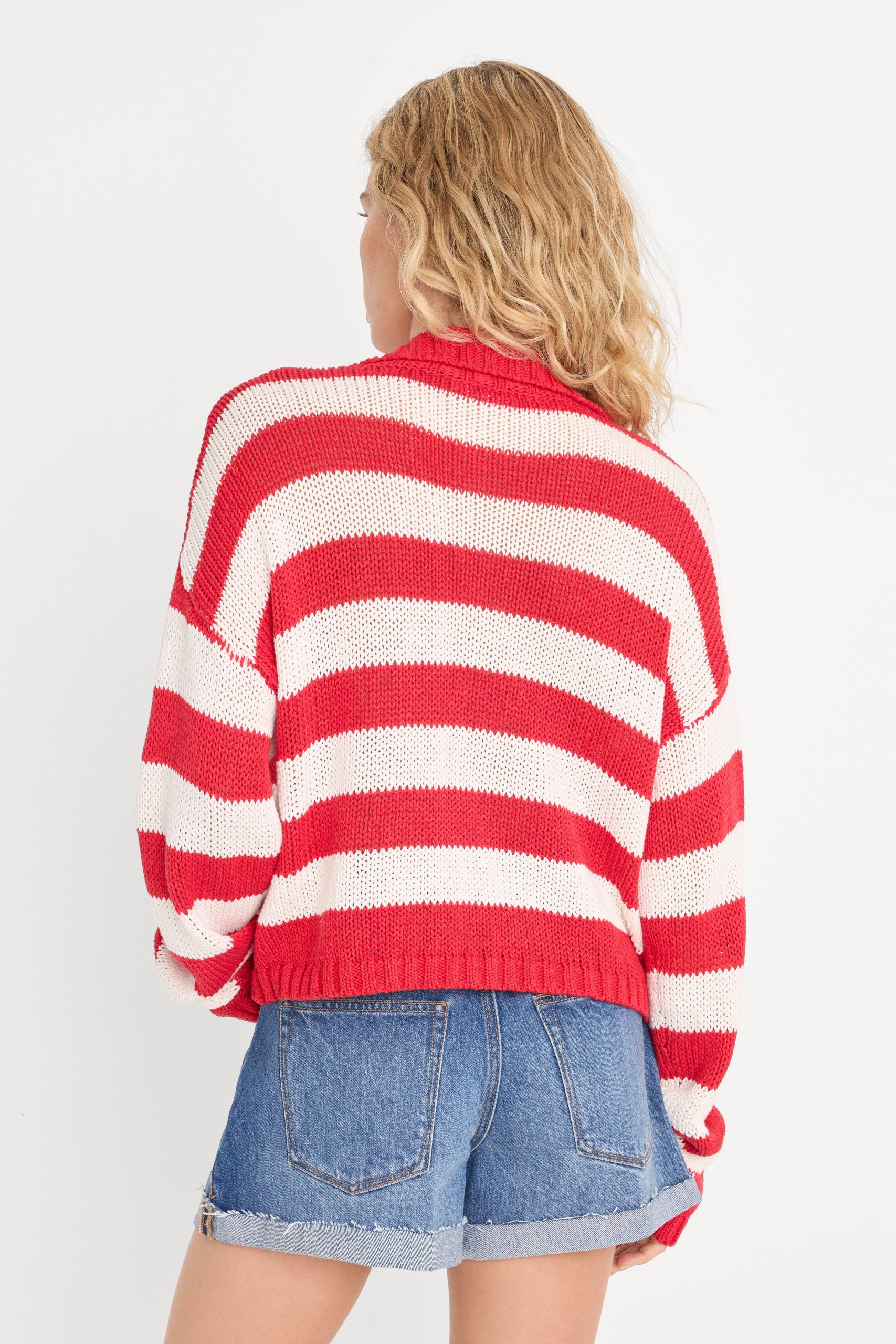 THE HARBOR SWEATER | POP RED STRIPE - Image 5