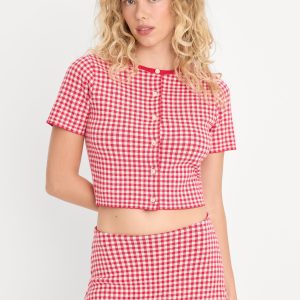 THE KEEPSAKE CARDIGAN | CHERRY GINGHAM