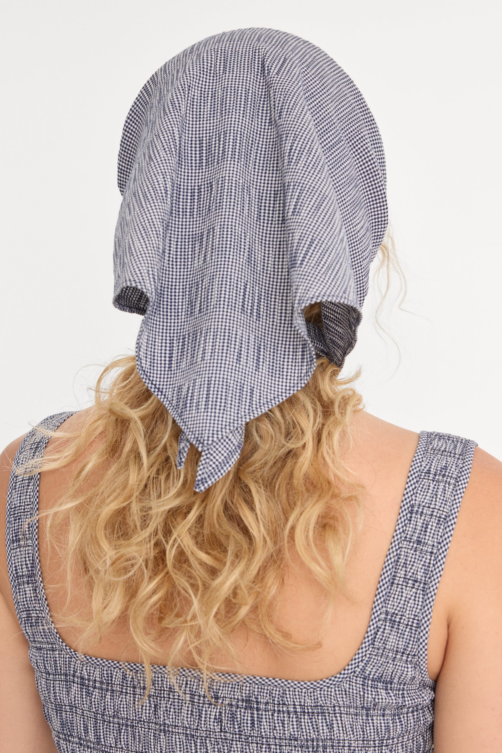 THE BANDANA HEAD SCARF | HORIZON GINGHAM SMALL - Image 2
