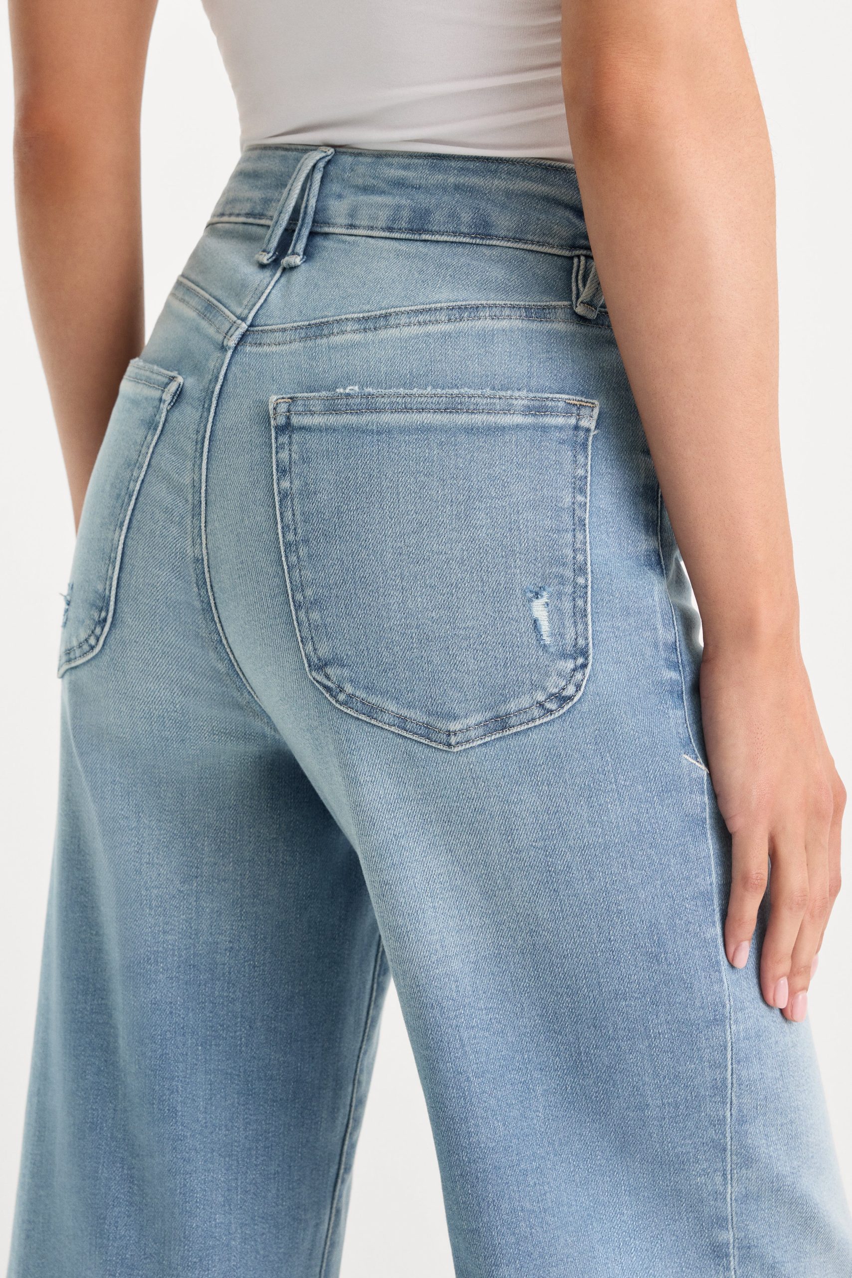 SOFT TECH GOOD WAIST PALAZZO CROPPED JEANS | INDIGO1225 - Image 6