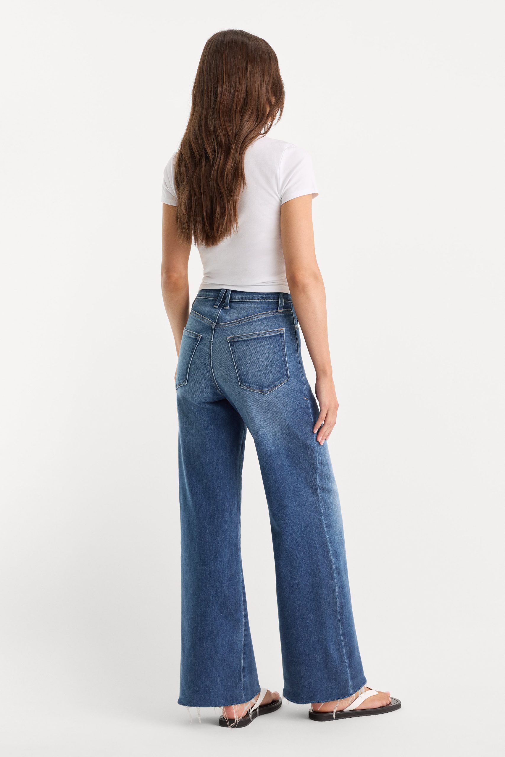 SOFT TECH GOOD WAIST PALAZZO ANKLE JEANS | INDIGO1233 - Image 5