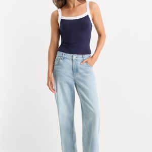 LOW RELAXED STRAIGHT JEANS | INDIGO1220