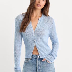 THE OPEN KNIT CARDIGAN | MORNING SKY