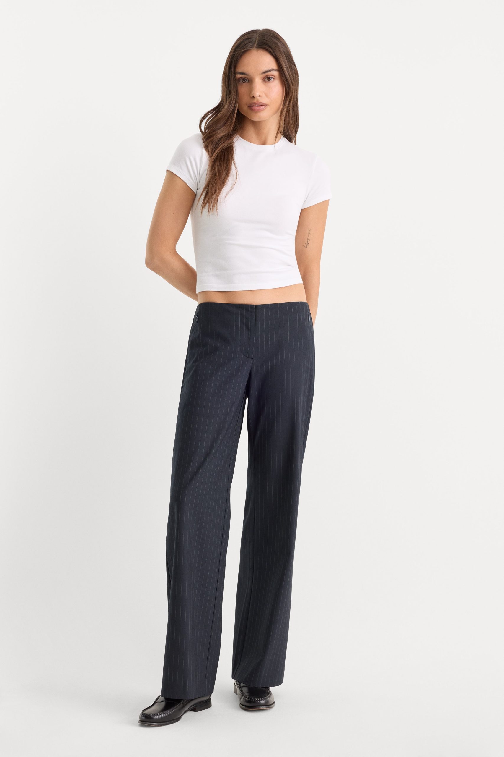 THE LOW RISE TROUSER | ROYAL STRIPE