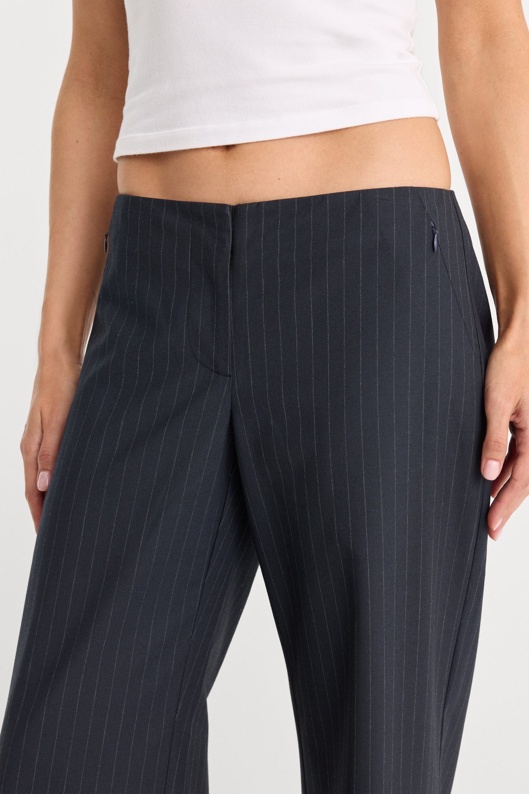 THE LOW RISE TROUSER | ROYAL STRIPE - Image 4