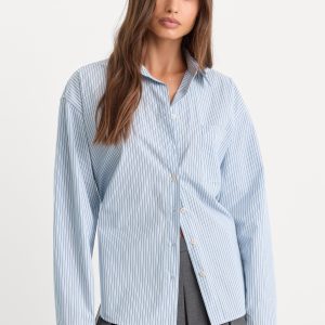 THE POPLIN EASY SHIRT | SUMMER SKY STRIPE