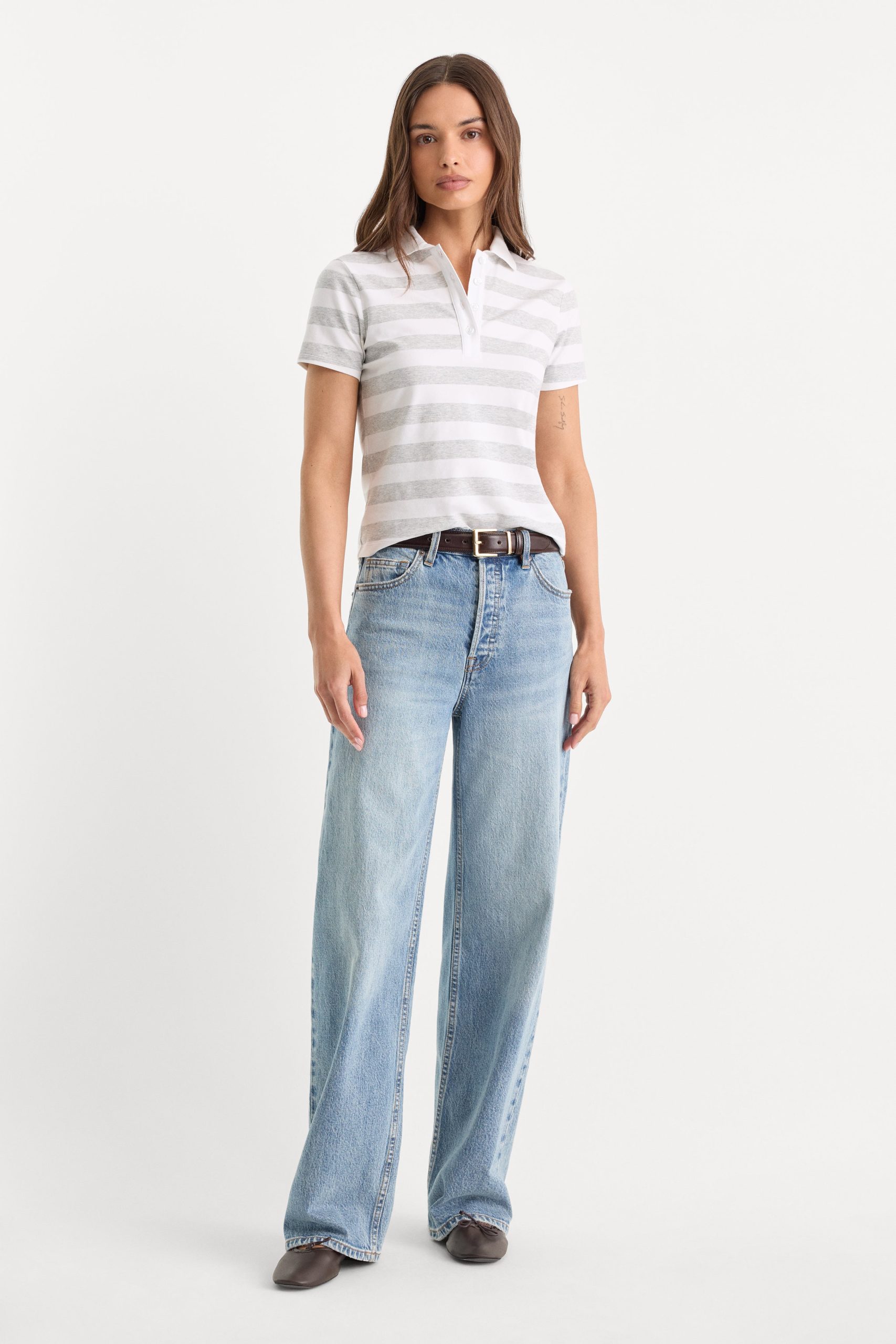 THE EASY POLO | SUMMER STRIPE GREY - Image 3