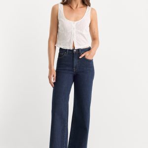 GOOD WAIST PALAZZO ANKLE JEANS | INDIGO1231