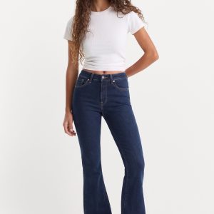 ALWAYS FITS GOOD PETITE FLARE JEANS | INDIGO1317