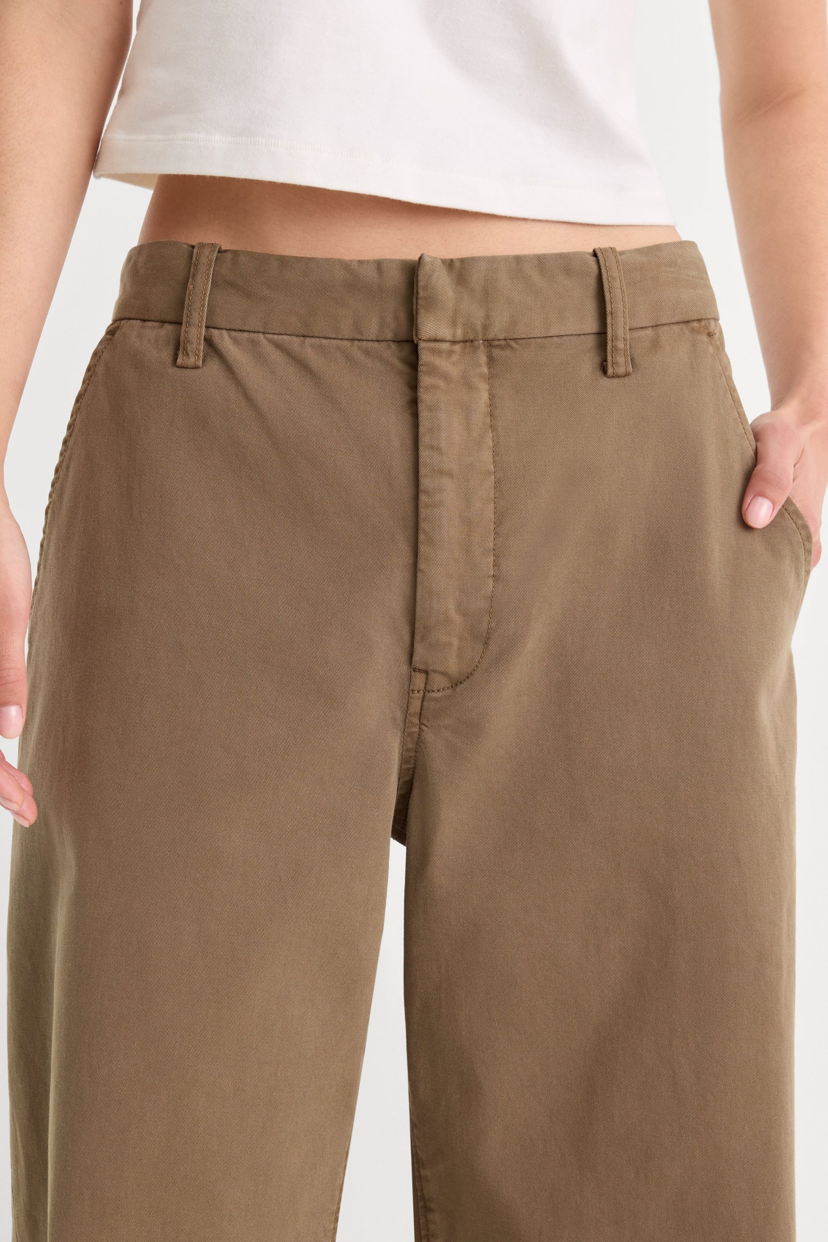 LOW SLUNG BAGGY TROUSER | TEA BARK - Image 4