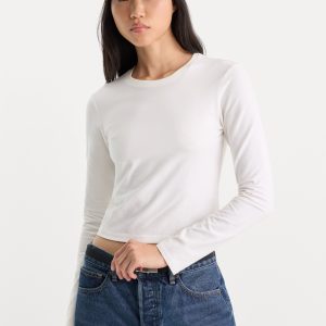 THE LONG SLEEVE BABY TEE | WHITE