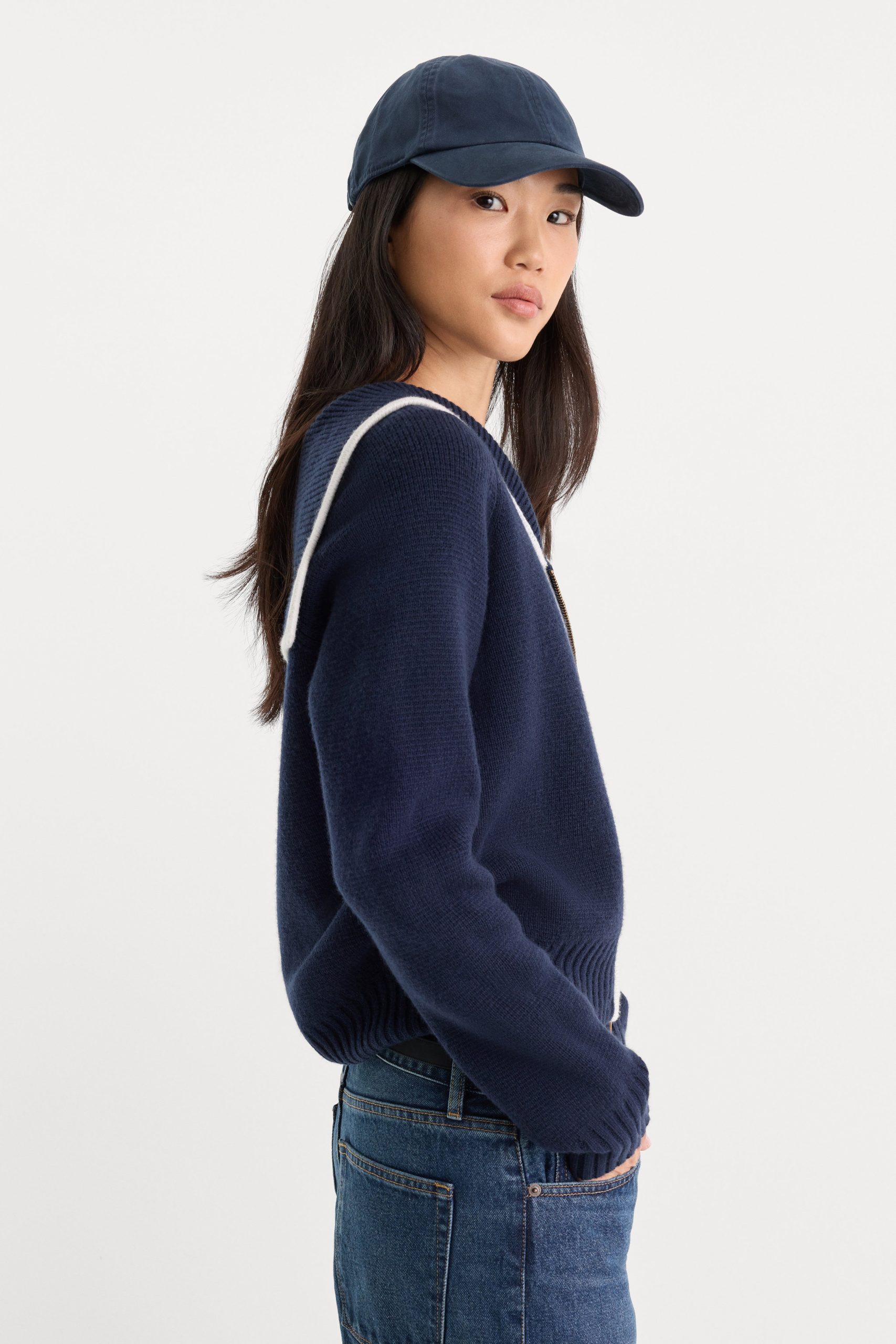 THE KNIT SAILOR ZIP UP | NEW NAVY002 - Image 3