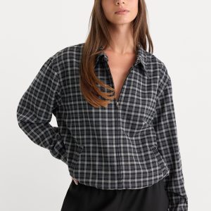 THE LIGHTWEIGHT BOMBER JACKET | CHARCOAL PLAID