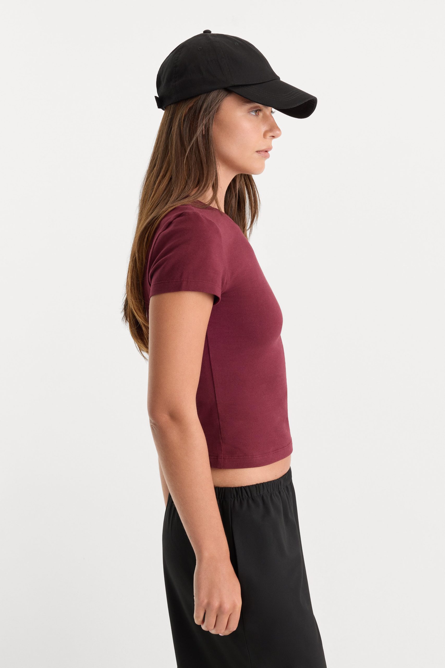 THE BABY TEE | BERRY NOIR - Image 2