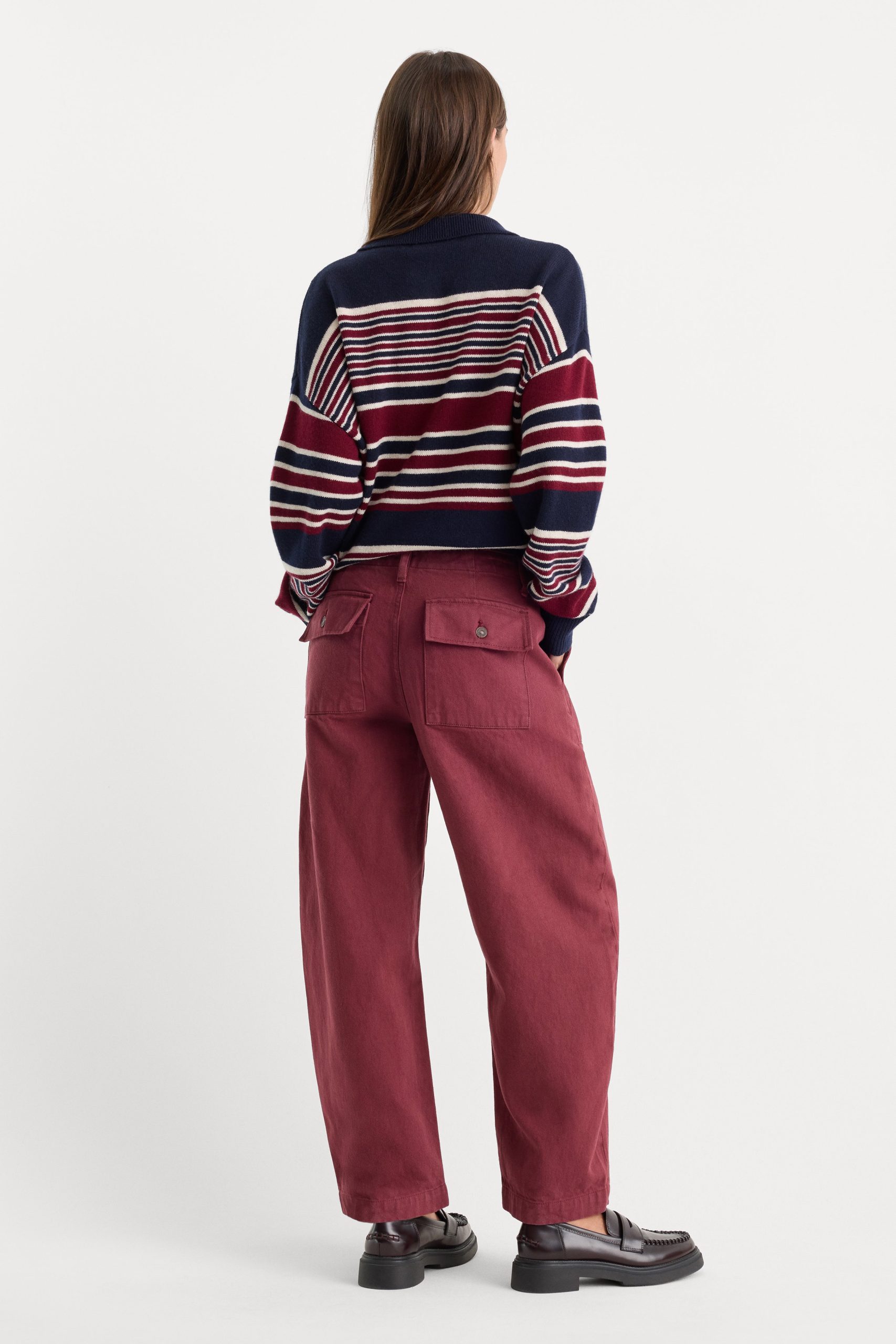 VINTAGE BARREL ANKLE JEANS | BERRY NOIR - Image 5