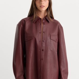 THE BETTER THAN LEATHER CLASSIC SHIRT | BERRY NOIR