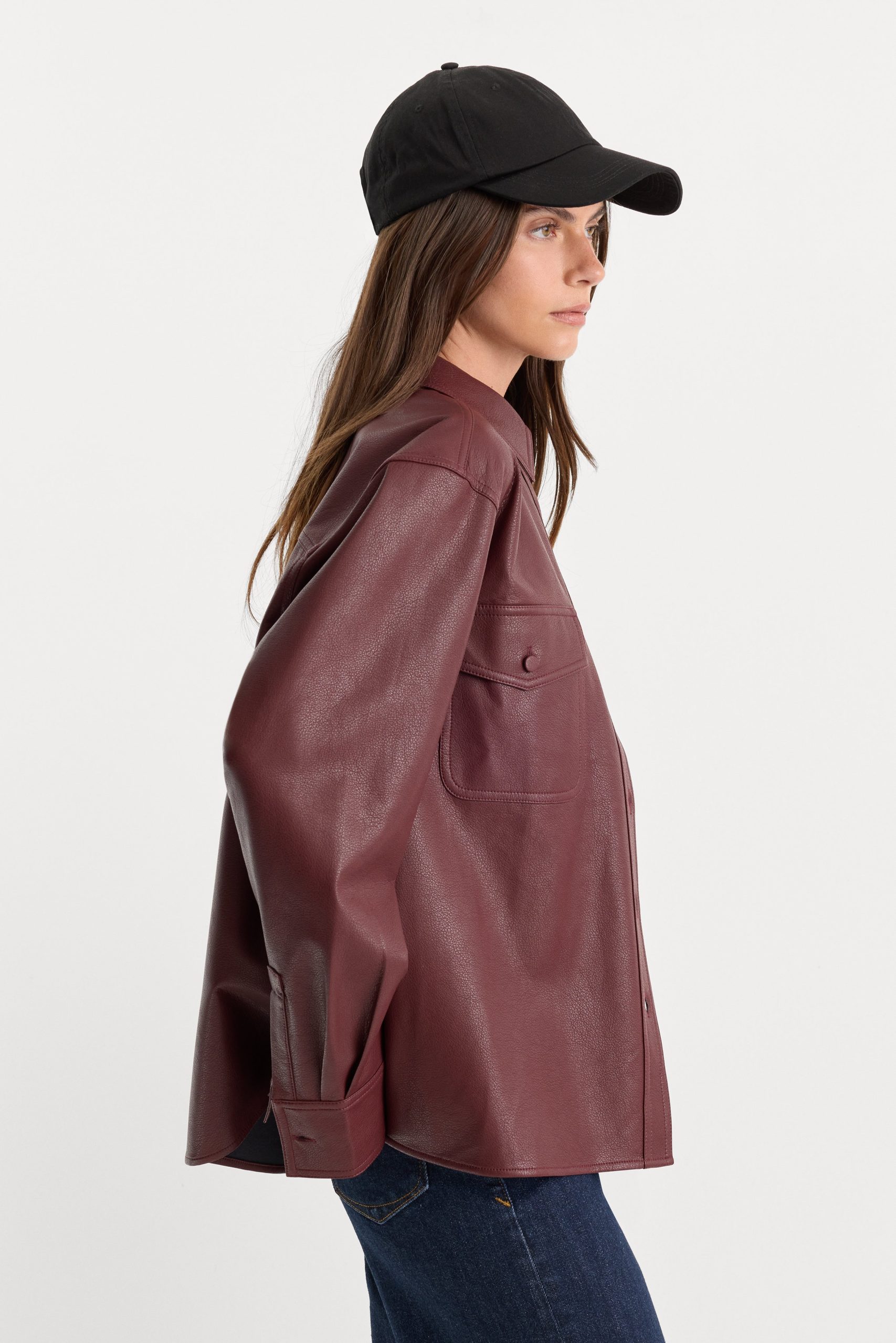THE BETTER THAN LEATHER CLASSIC SHIRT | BERRY NOIR - Image 2