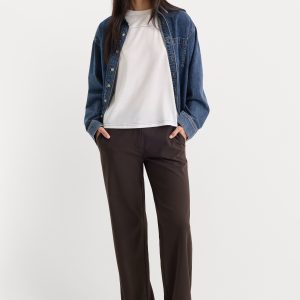 THE LOW RISE STRAIGHT LEG TROUSER | ESPRESSO