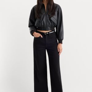 GOOD WAIST PALAZZO JEANS | BLACK001