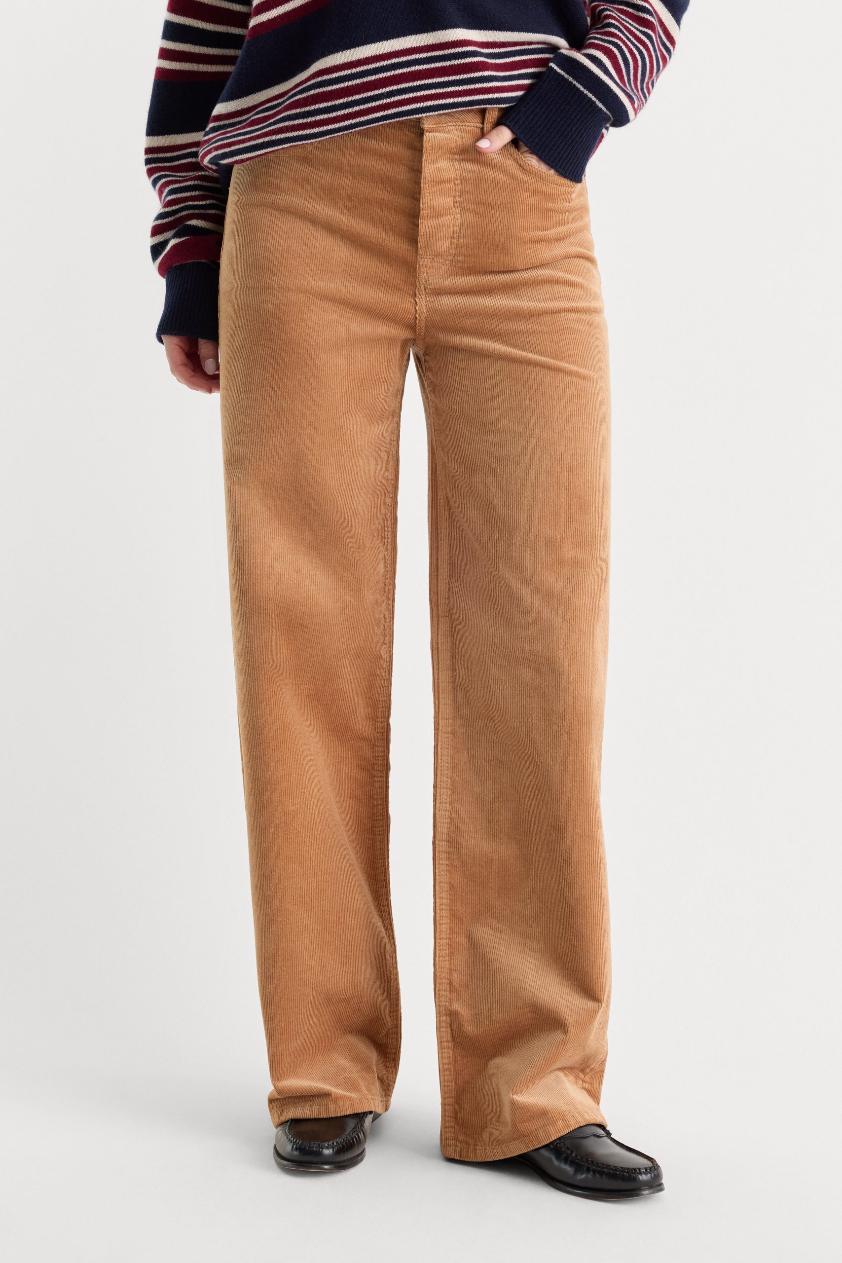 VINTAGE WIDE CORDUROY PANT | CAFE CLAY - Image 2