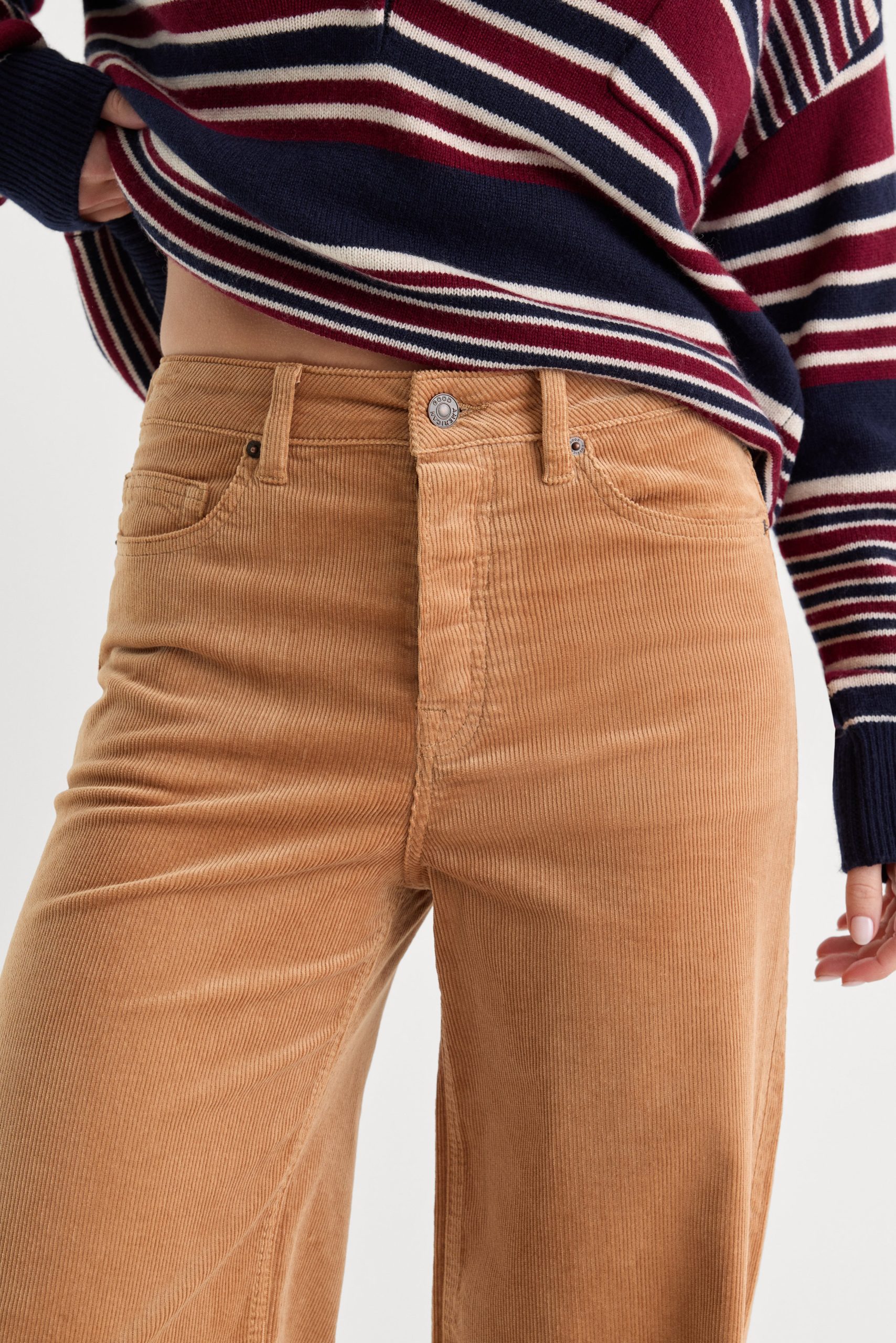 VINTAGE WIDE CORDUROY PANT | CAFE CLAY - Image 4
