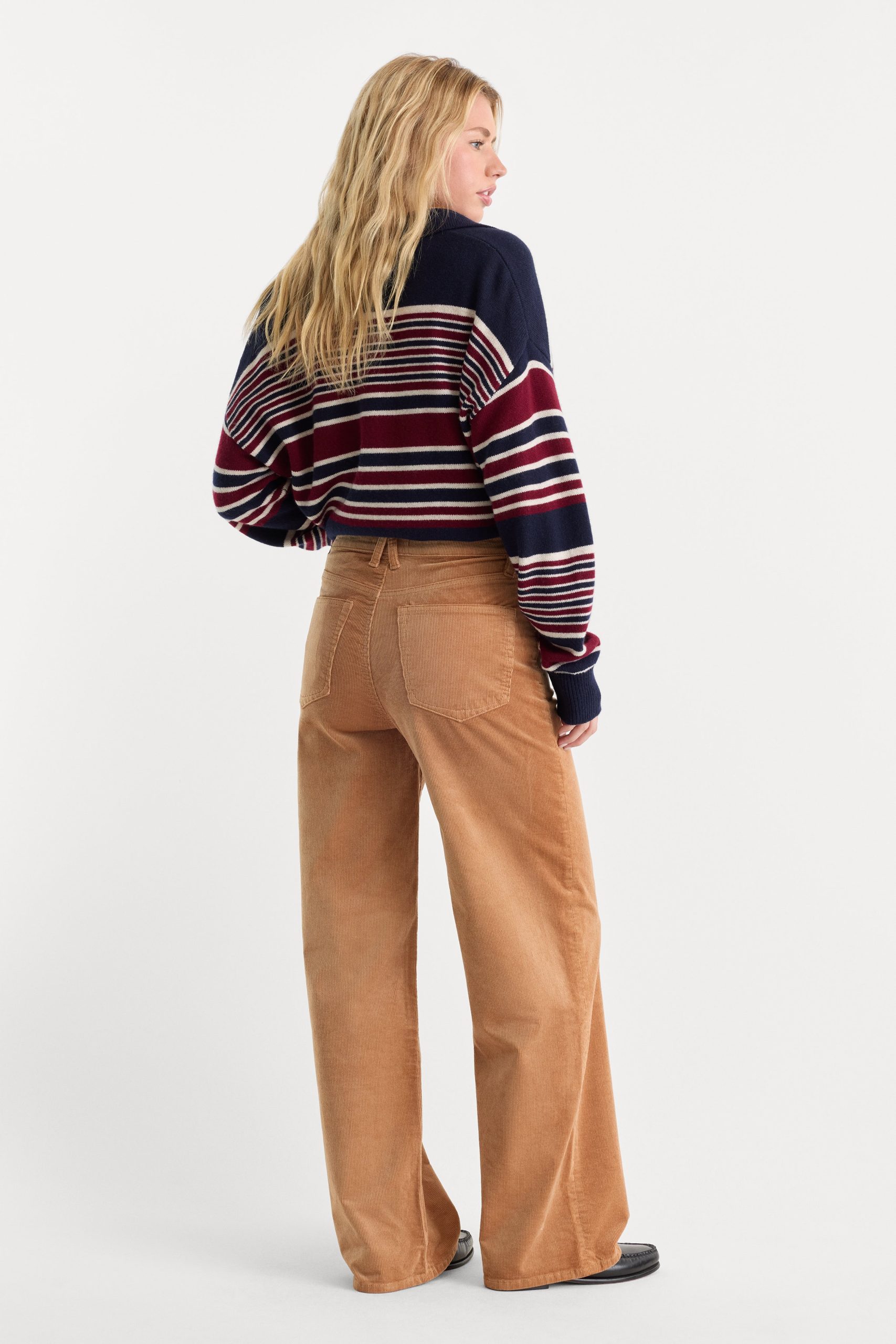 VINTAGE WIDE CORDUROY PANT | CAFE CLAY - Image 5