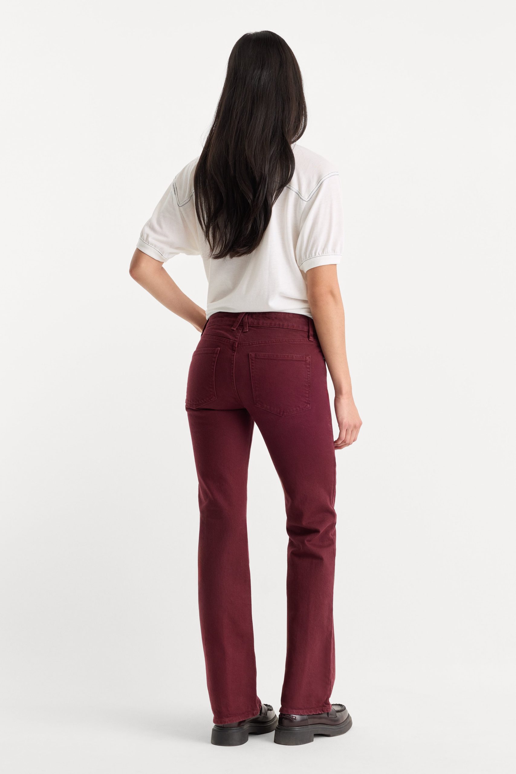 VINTAGE LOW RISE BOOTCUT JEANS | BERRY NOIR - Image 5