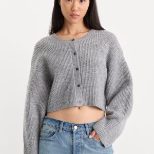 THE CHUNKY KNIT CARDIGAN | HEATHER GREY