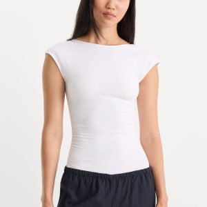 THE OPEN BACK BODYSUIT | WHITE001
