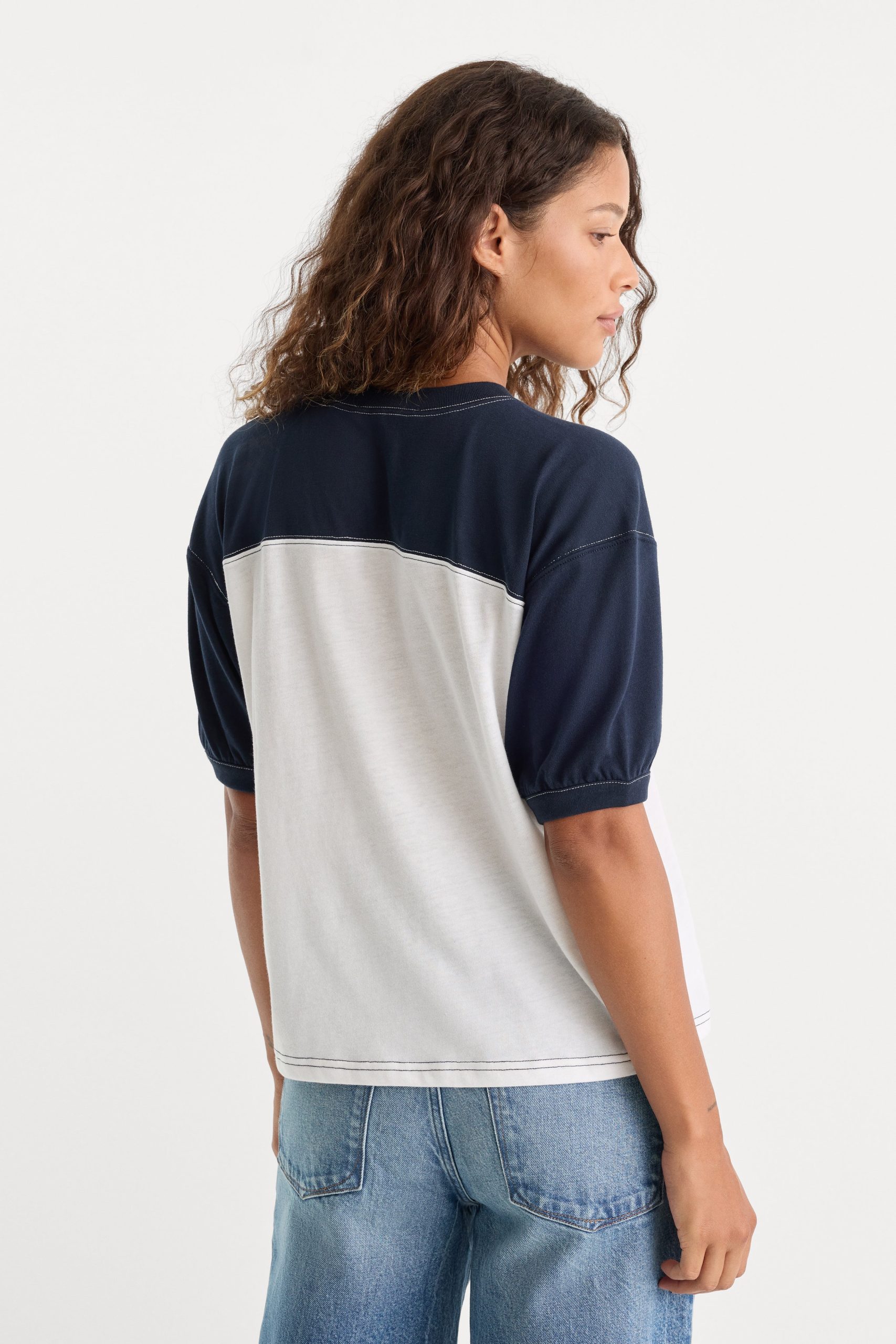 THE COLORBLOCK GYM TEE | NAVY WITH CHALK - Image 6