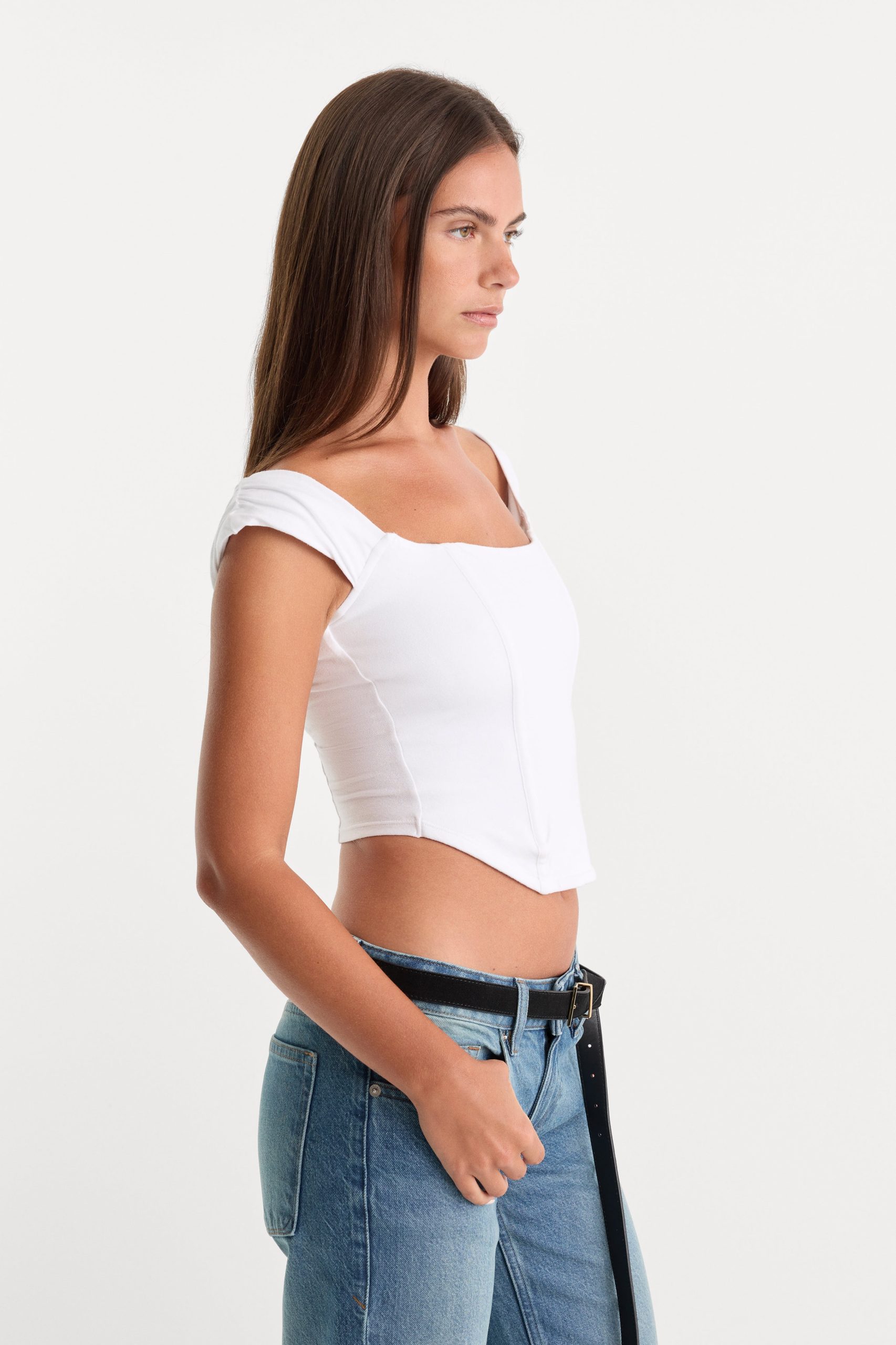 DOLLY SUPER STRETCH CORSET TOP | WHITE001 - Image 2