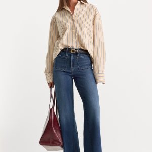 SOFT TECH GOOD WAIST PALAZZO JEANS|INDIGO511