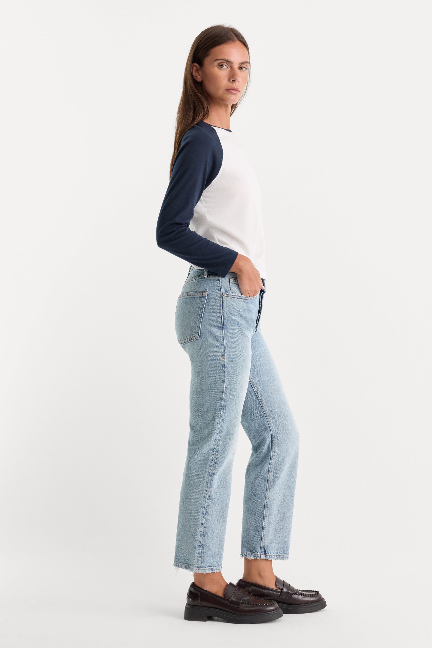 VINTAGE STRAIGHT ANKLE JEANS | INDIGO1220 - Image 4