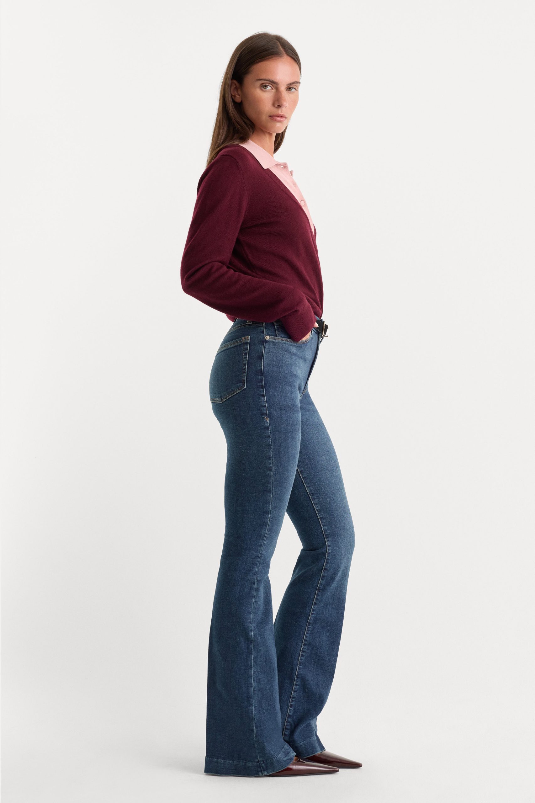 GOOD LEGS FLARE JEANS | BLUE004 - Image 3