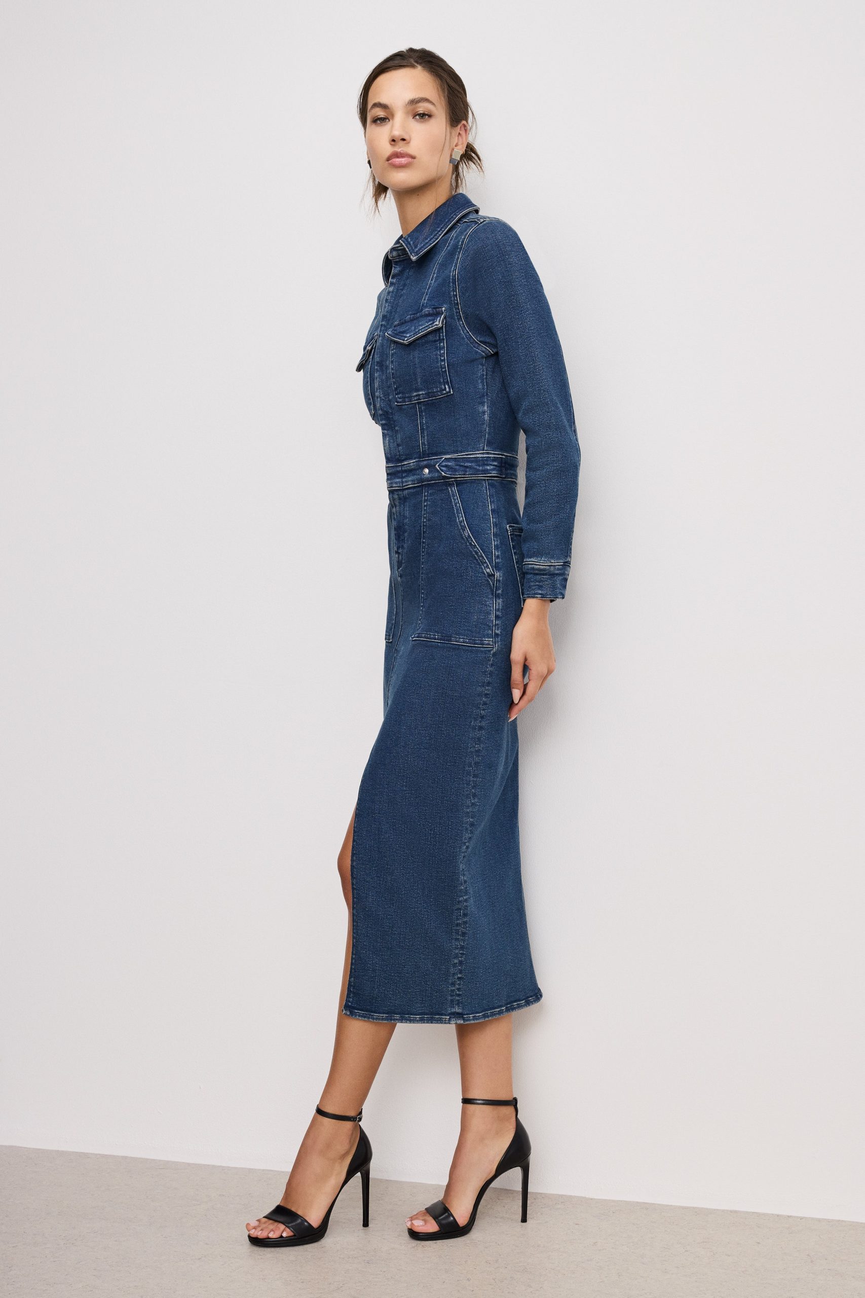 FIT FOR SUCCESS LONG SLEEVE MIDI DRESS | INDIGO724 - Image 3