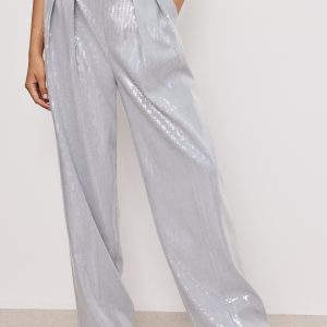 GOOD '90s SEQUIN TROUSERS | HEATHER GREY001