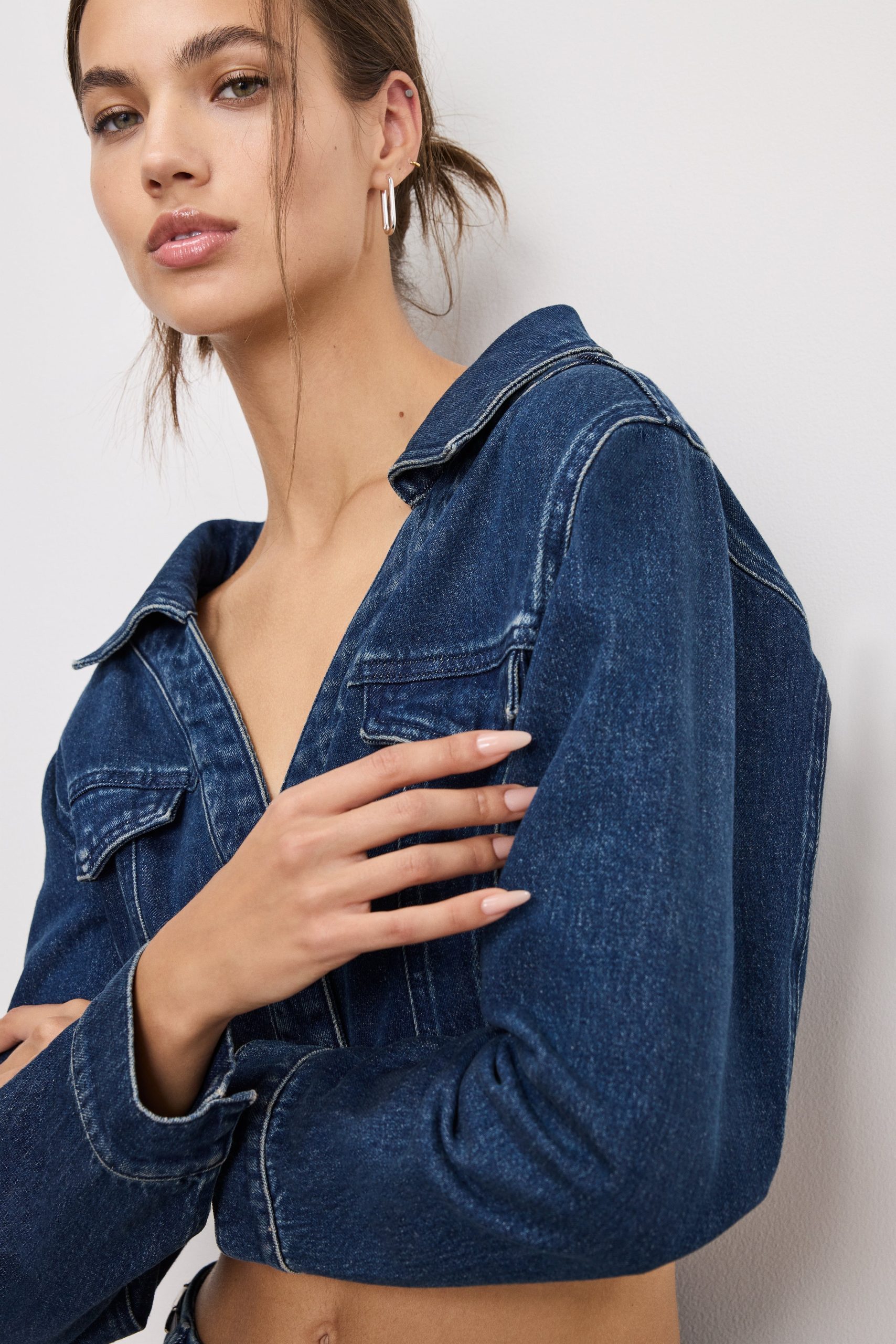 DENIM OFF SHOULDER TOP | INDIGO724 - Image 4