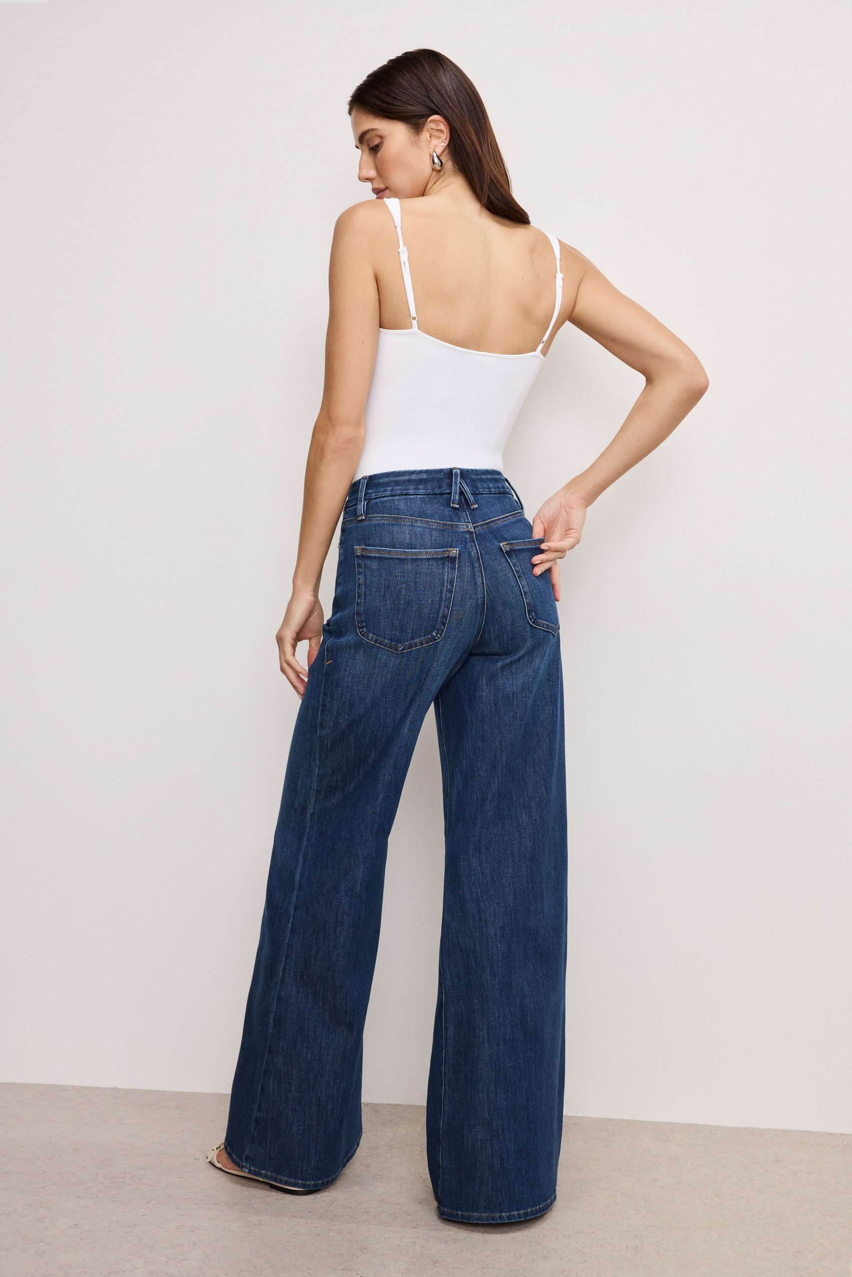 SOFT TECH GOOD WAIST PALAZZO JEANS | INDIGO977 - Image 5