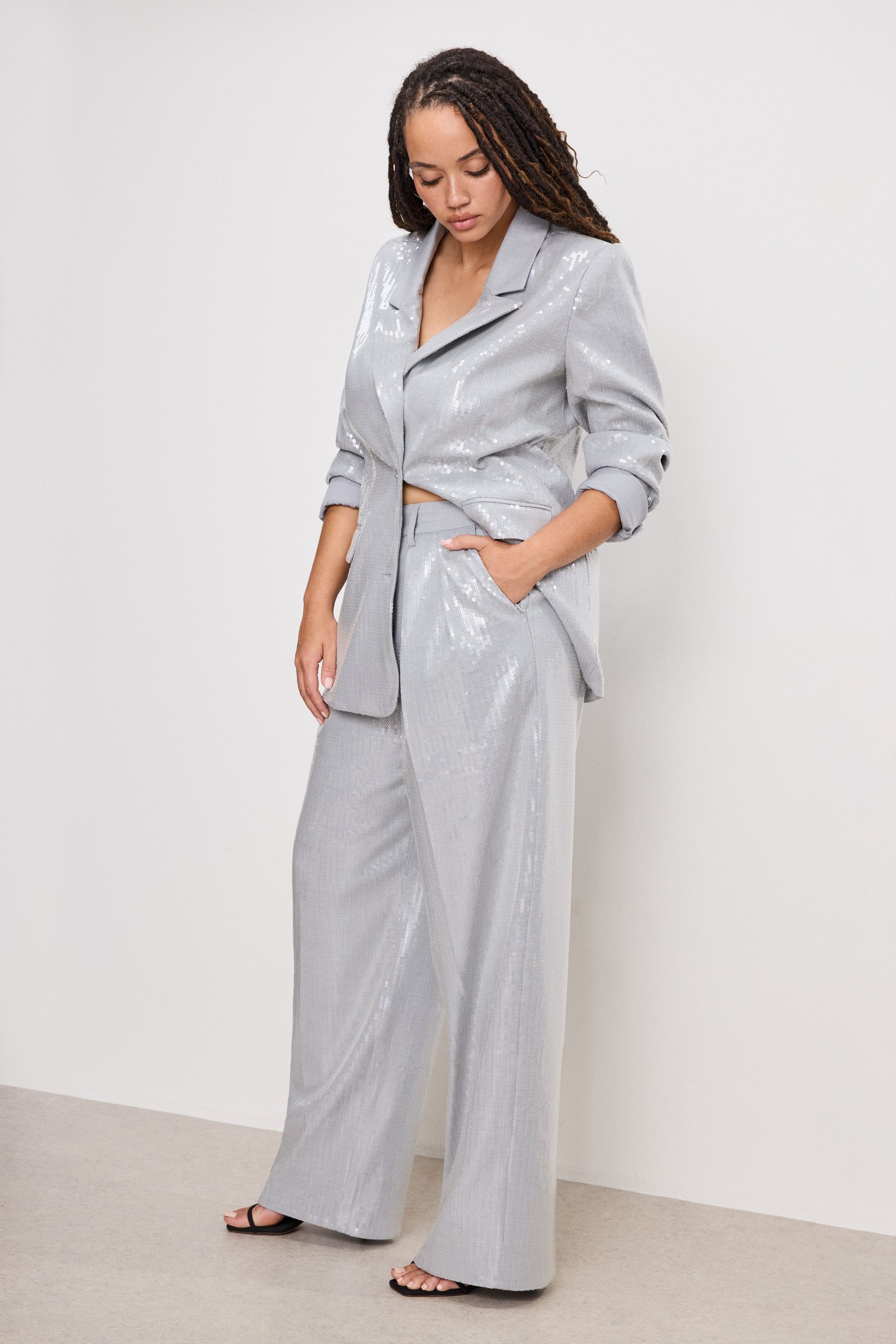 GOOD '90s SEQUIN TROUSERS | HEATHER GREY001 - Image 8