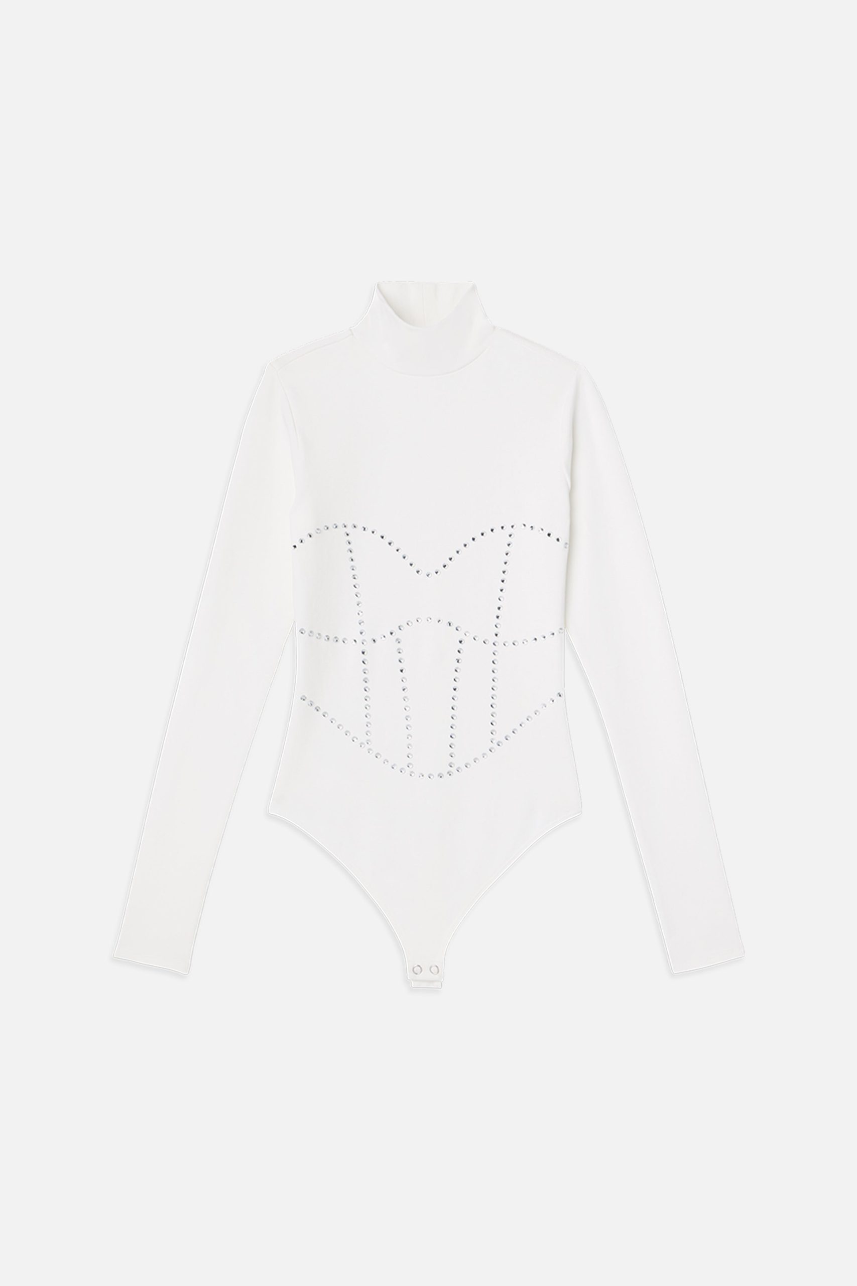 DOLLY CRYSTAL CORSET BODYSUIT | WHITE001 - Image 6
